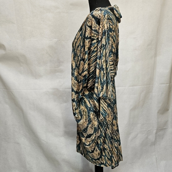 T-bags Los Angeles Asymmetrical Abstract Design Bat Wing Dress Size S - Picture 4 of 9